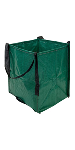 Heavy Duty Home and Yard Waste Bag Woven Polypropylene, Reusable Lawn and Leaf Garden Bag with Reinforced Carr