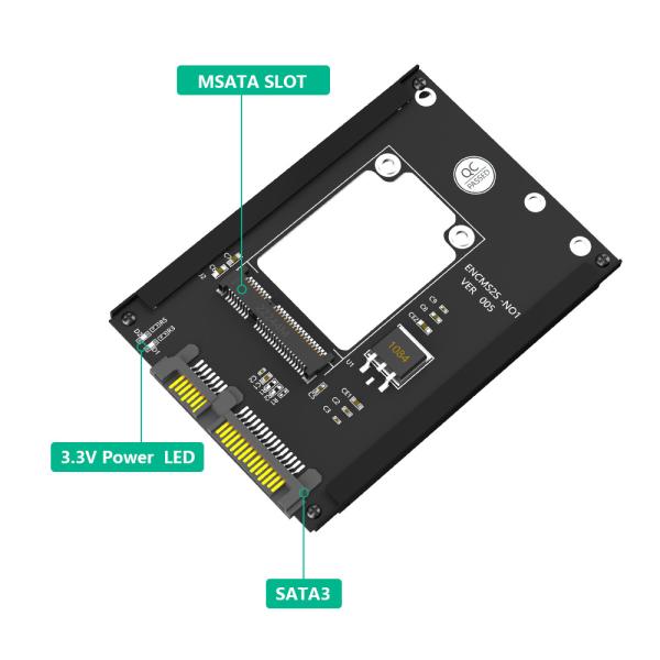 Алюминиевый 6Gbps MSATA SSD к 2,5