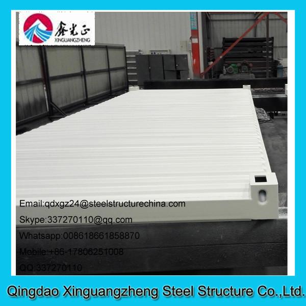 Steady and long-lifetime container living house for refugee camp with steel structure bott