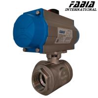 Valve à bille pneumatique à trois voies avec étanchéité par coin