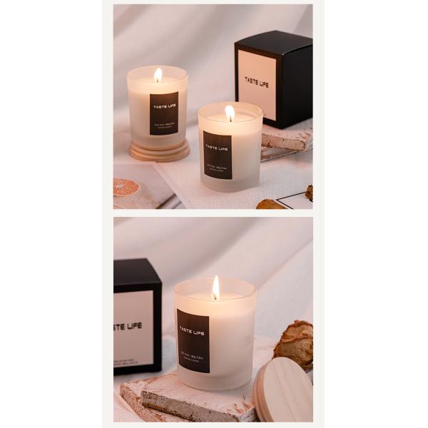 Home Birthday Wedding Atmosphere Luxury Glass Soy Wax Glass Jar Scented Candles With Lid
