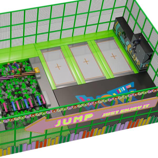 Parcs de trampolines intérieurs amusants et passionnants Parcs de saut intérieurs personnalisables avec parcours d'obstacles
