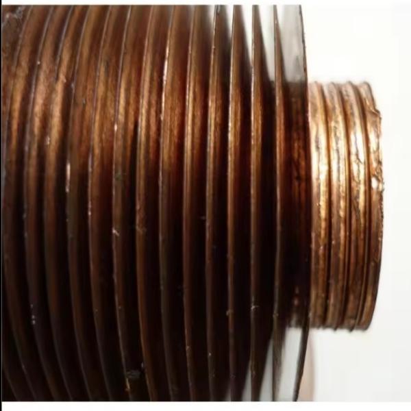 DELLOK Tubos de aço inoxidável de cobre com barbatanas L/LL/KL em espiral de alumínio SS ou barbatanas extrudidas