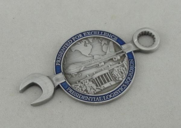 Presidential Logistics Squadron Personalized Coins , Die Casting Full 3D Antique Silver Plating Coin