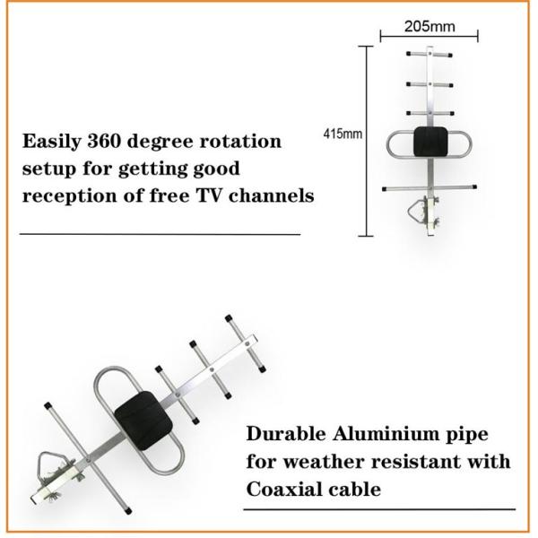 Антенна Yagi Hdtv 4k 1080p на открытом воздухе 150 миль выстроить в ряд свободные телевизионные каналы шоу