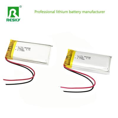 Celda de batería de polímero de litio de 750 mAh 3,7 V 9x20x40 mm