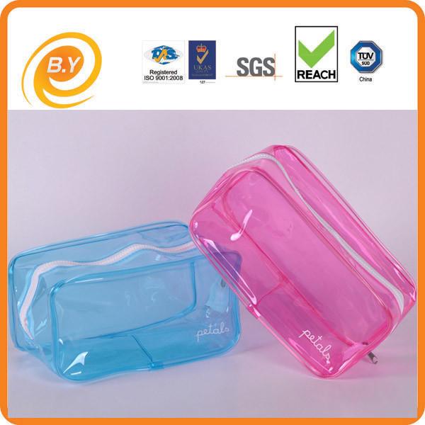 Sedex WCA Cosmetic Toiletry Bag Makeup PVC Clear Plastic Double Zipper 200mm