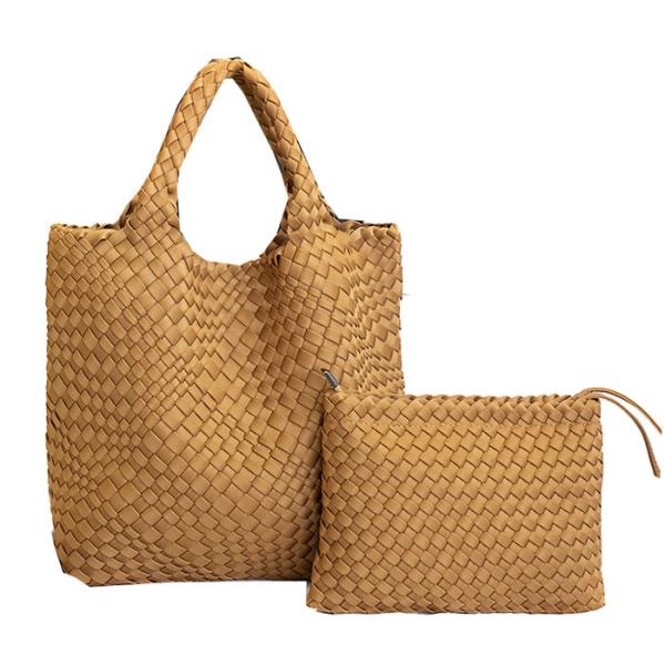 A bolsa tricotada manualmente curso de Straw Woven Bag Beach Basket tece o saco