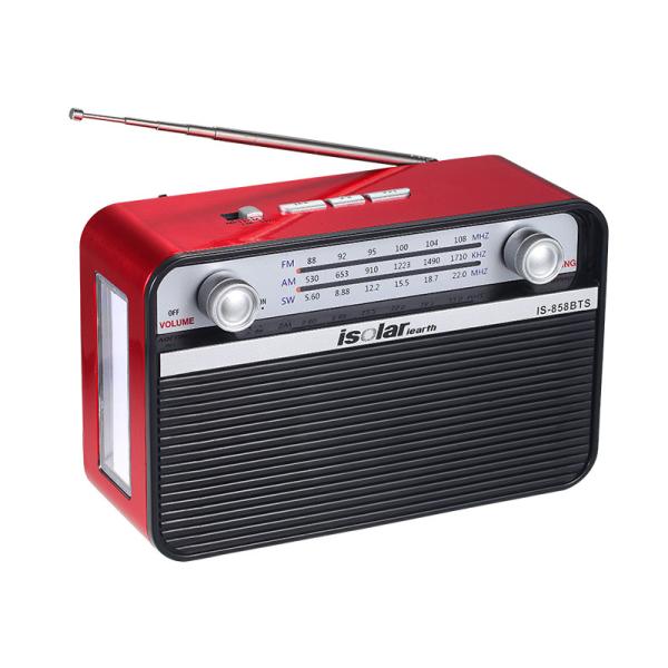 5V 1W Solar Panel Radio Solar Powered Portable Radio Retro Style