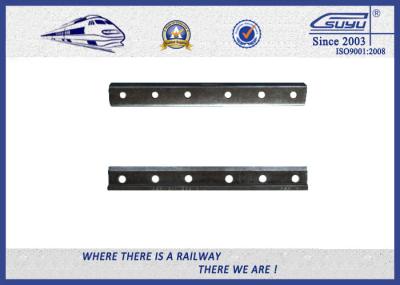 Plain Surface 50 # Steel Rail Fish Plate 6 Holes For Fixing Rail
