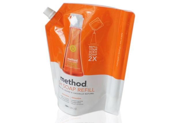 Liquid Eco Stand Up Pouches food grade Heat Seal With Spout And Hanging Hole