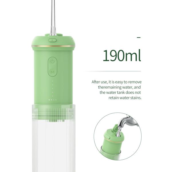 190ML Foldable Electric Flosser Waterproof IPX7 Dental Water Flosser