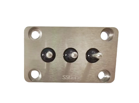 23.7mm Steel Pin with One Tapered End and Small Square Plate for Air Conditioner Compressor Sealing Terminal Plate