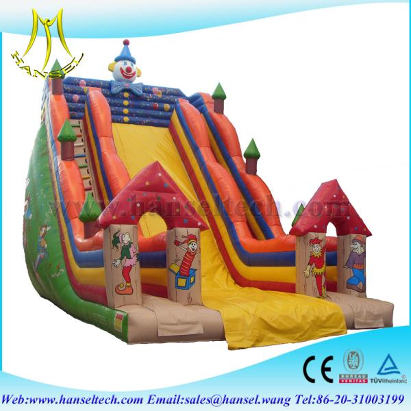 Hansel Commcercial kids slide house /inflatable car slide for sale