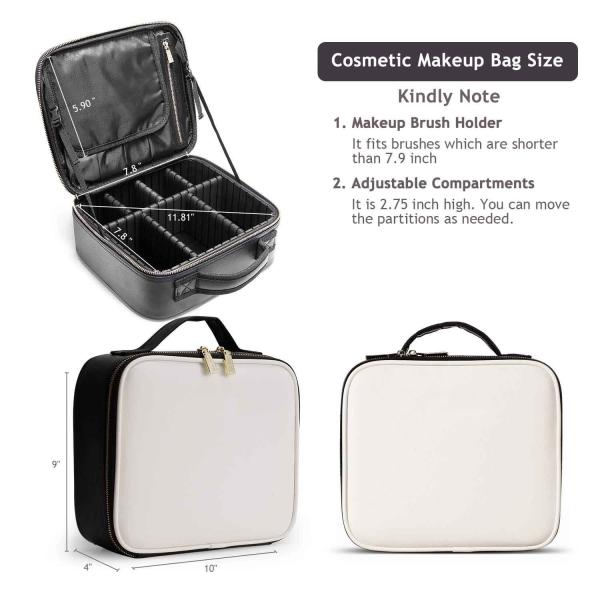 Women H4 inches Professional Makeup Bag Organizer with EVA Divider