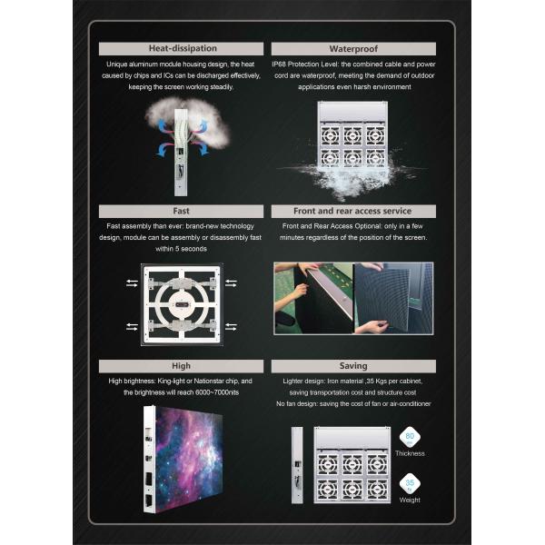 Giant Full Color Outdoor Led Display Waterproof IP68 DIP / SMD HD P3 P4 full color outdoor display