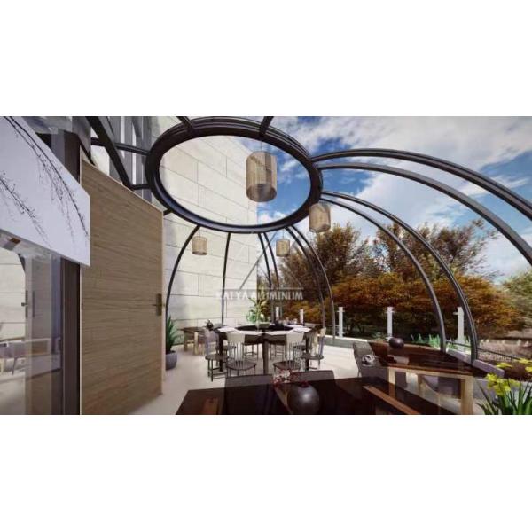 Transparent Garden Glass House Large Aluminum Profiles Round Igloo Geodesic Dome Tents