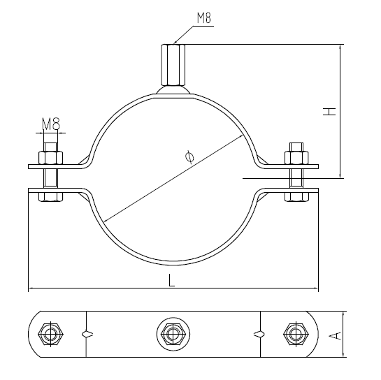 Ремонт 100mm трубы гальванизировал стальные струбцины OEM принимает