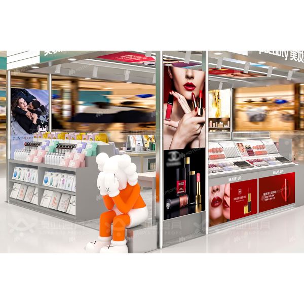 BKC029 Fashion-Forward Beautiful Cosmetic Kiosk Makeup Kiosk Display for Showcase to Display Cosmetics