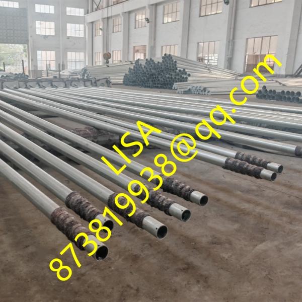 Hongxin Round Q235 Hot Dip Galvanized Wrapped 10M Street Lighting Steel Pole