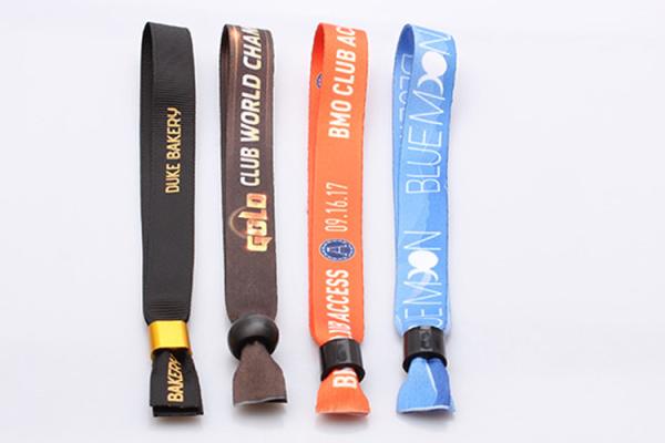 Non Toxic Fabric Wristbands For Events , Disposable Fabric Wristband Washable