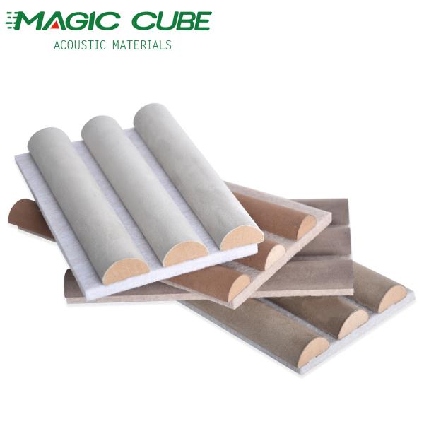 600x2700mm Wood Slat Acoustic Panels Luxurious Suede Finish For Stylish Decoration