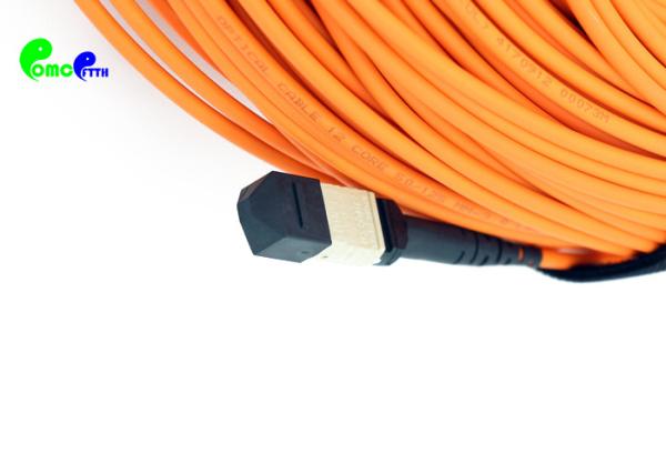 Fêmea do cabo 12F OM2 MTP do tronco da elite MTP - tipo de cabo fêmea B de MTP OM2 50/125μm 3.0mm OD LSZH alaranjado
