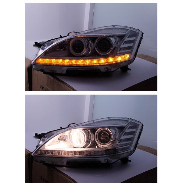 Demillon 2006-2008 for Mercedes Benz S-Class W221 Headlight Assembly S300 S350 Old Model Modified New Led Daytime Running Light
