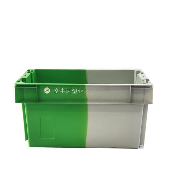 45 litres de stockage 2 couleurs caisse en plastique déménagement chiffre d'affaires nidification caisse verte caisses en plastique
