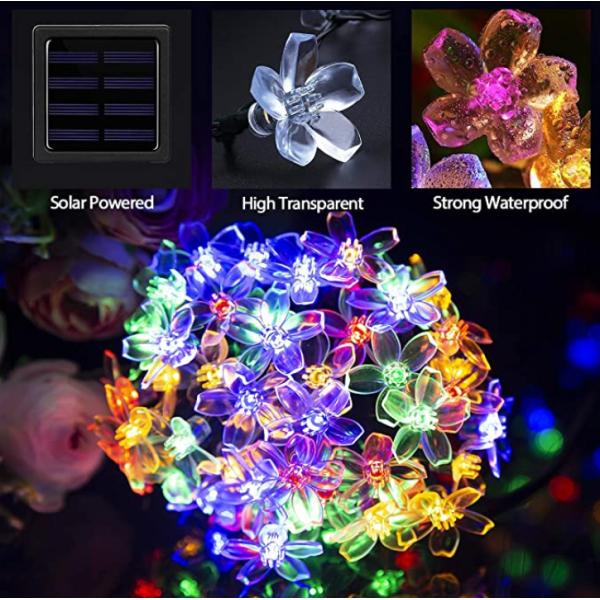 2 Pack Fairy Flower 23ft Decorative Solar Garden Lights