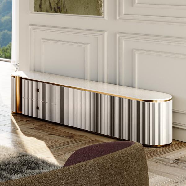 Modern Luxury Wood TV Cabinet And Coffee Table Set Home Furniture Living Room Wooden TV Stand With Storage