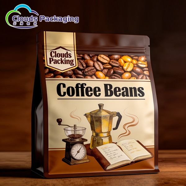150g 500g 1kg Custom Coffee Bags Packaging Food Grade Stand Up Pouch With Zipper And Valve