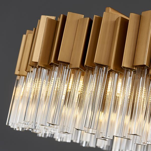 Luxury Led Crystal Chandeliers Dining Room Creative Rectangle foyer chandelier(WH-CY-180)
