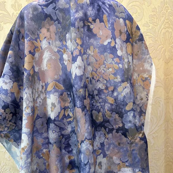 China Wholesale Floral Printed Fabric 100% Viscose Rayon Material Tela For Female Nightwear