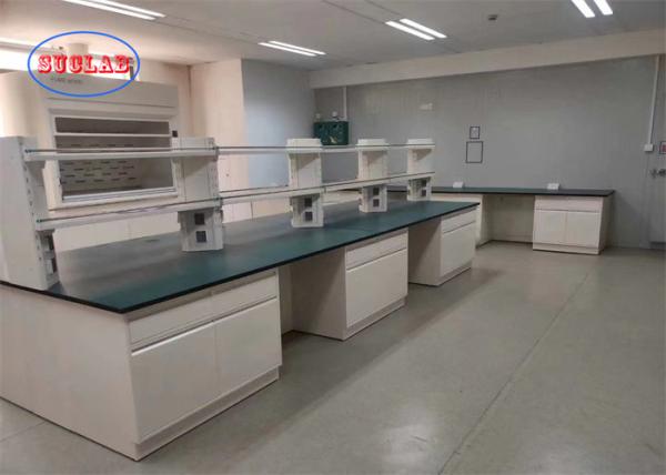 Customizable Chemistry Lab Bench Vietnam With Silent Rail Phenolic Top In Various Colors For School Hospital