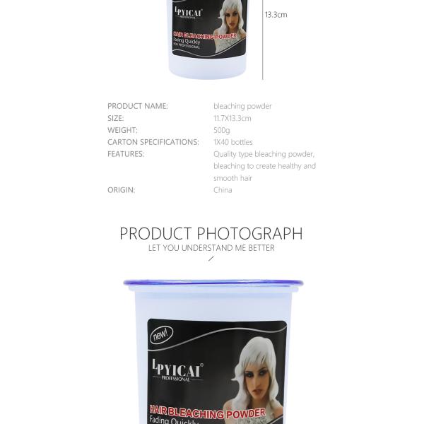 500ml Ammonia-Free Herbal Hair Dye Powder Wholesale – Low Irritation, Excellent Lightening Effect for All Hair Kinds