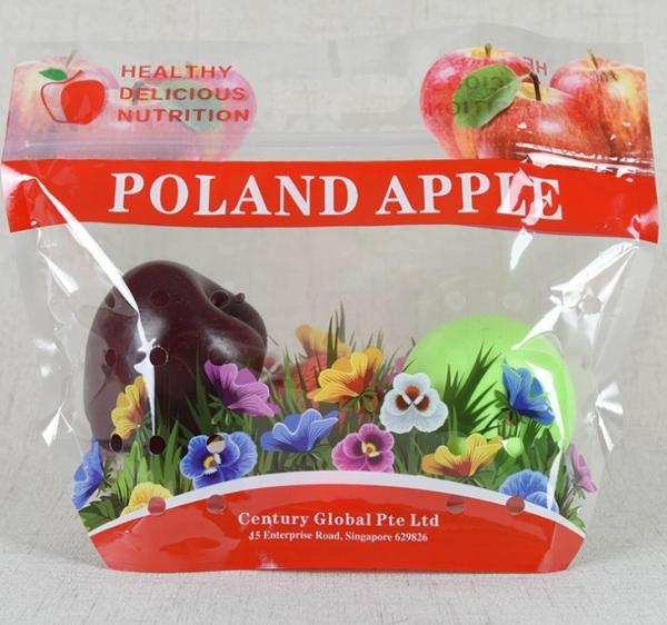 Standing Up Customized Colorful Zip-lock PET Laminated Packaging Bags for fruit and Vegetables Packing
