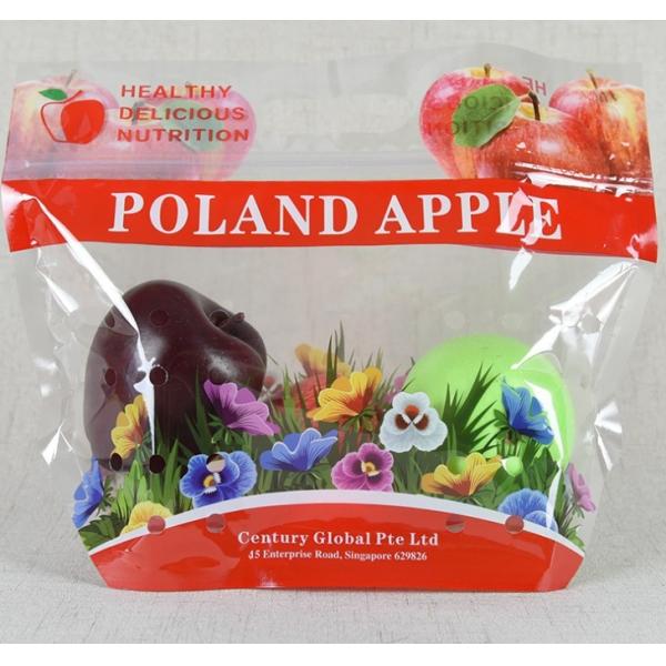 Standing Up Customized Colorful Zip-lock PET Laminated Packaging Bags for fruit and Vegetables Packing