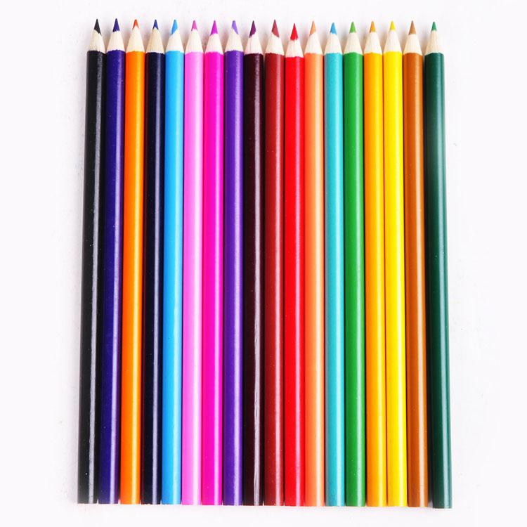 Stationary supply wholesale round 18pcs student colored pencils bulk