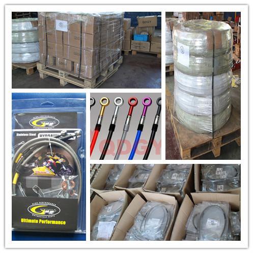 Stainless steel braided brake hose is widely used for any auto, motorcycle, racing cars, beach vehicles, ATV and Scooter