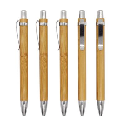 Customizable Logo Bamboo Ballpoint Pen for Business Office and Recyclable Advertising
