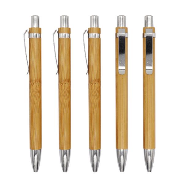 Bolinhas de bambu personalizáveis para escritório e publicidade reciclável