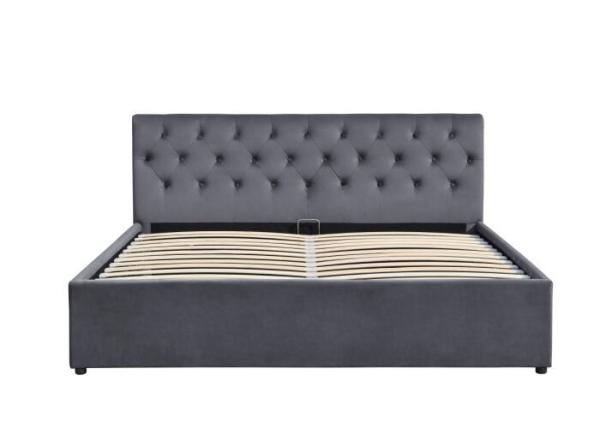 Plywood Upholstered Tufted Storage Bed