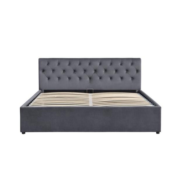 Plywood Upholstered Tufted Storage Bed