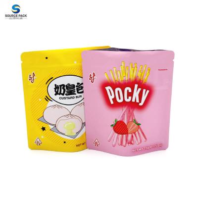 Plastic Mylar Bag Weed Packaging Bag Smell Proof Zipper Stand Up Pouch For CBD