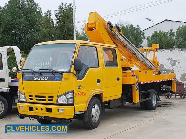 ISUZU N Series Truck Mounted Bucket Lift 16m Telescopic Boom with Crew Cab