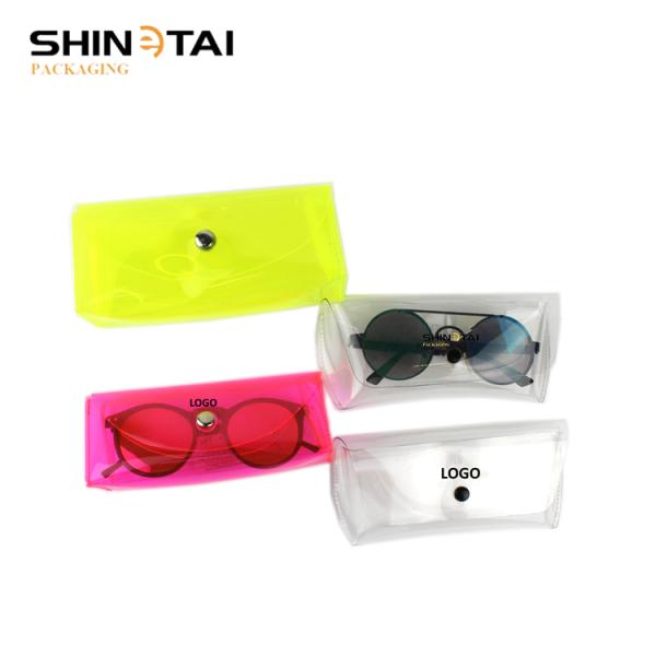 Магнитные солнцезащитные очки Чехлы прозрачные ПВХ коробки Прозрачные желе пляжная мода Мягкие солнцезащитные очки Чехлы для очков