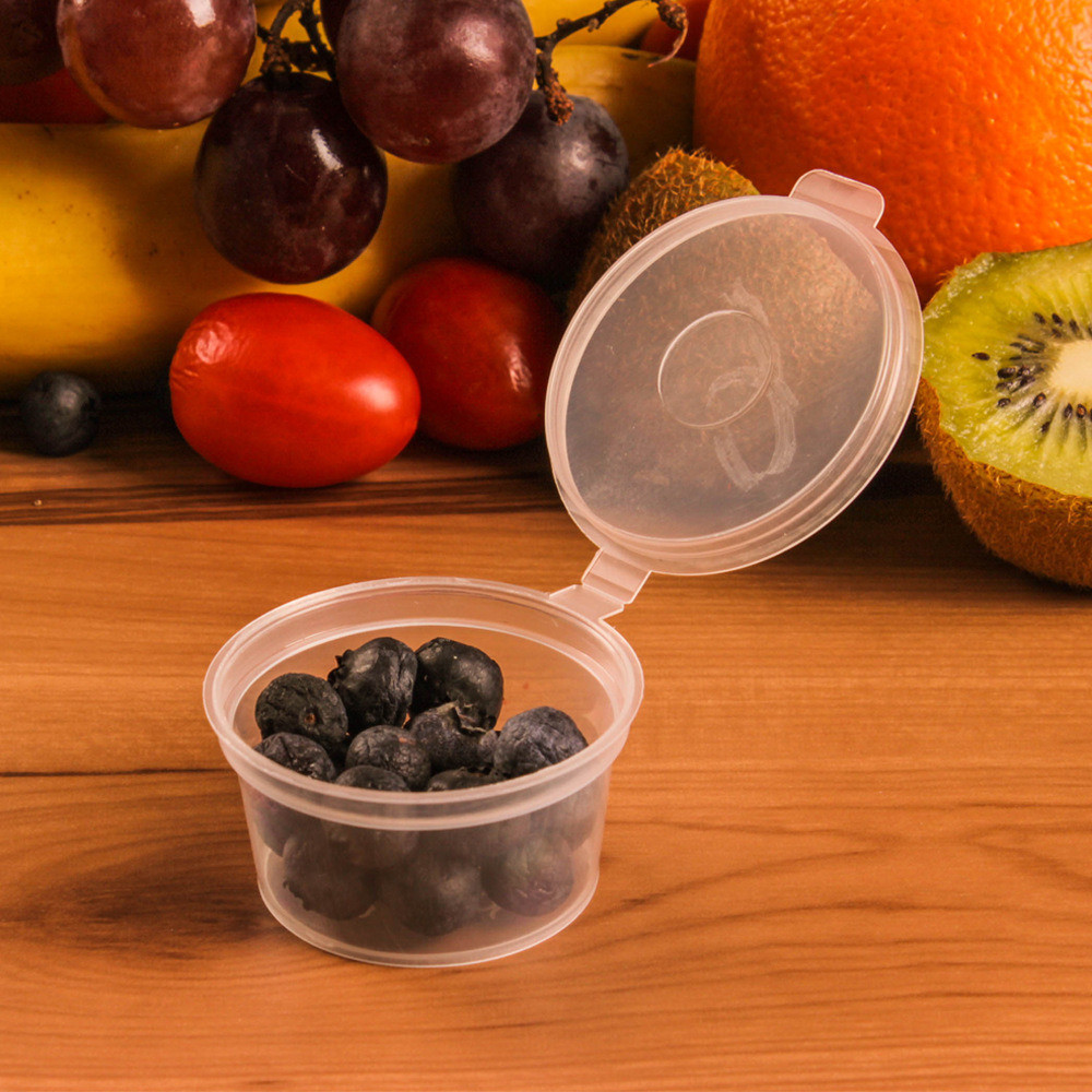 3.500kg Package Gross Weight Take out Round or Square Transparent Plastic Sauce Cup