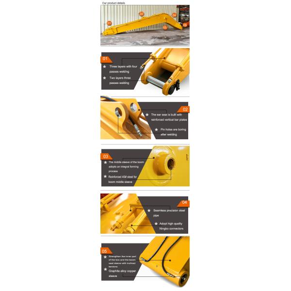 Премиум Продажа Длинношерстный экскаватор Бумы с ведро для экскавации Экскаватор Длинная рука Длинный бум Длинношерстный экскаватор Бум экскаватор Бум рука