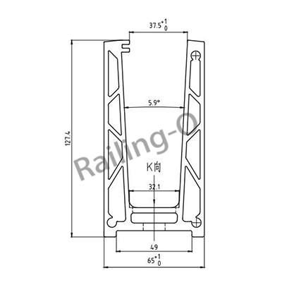 Aluminum Base Channel with Integrated RGB LED Light Design Ground-Mounted 2500mm A003